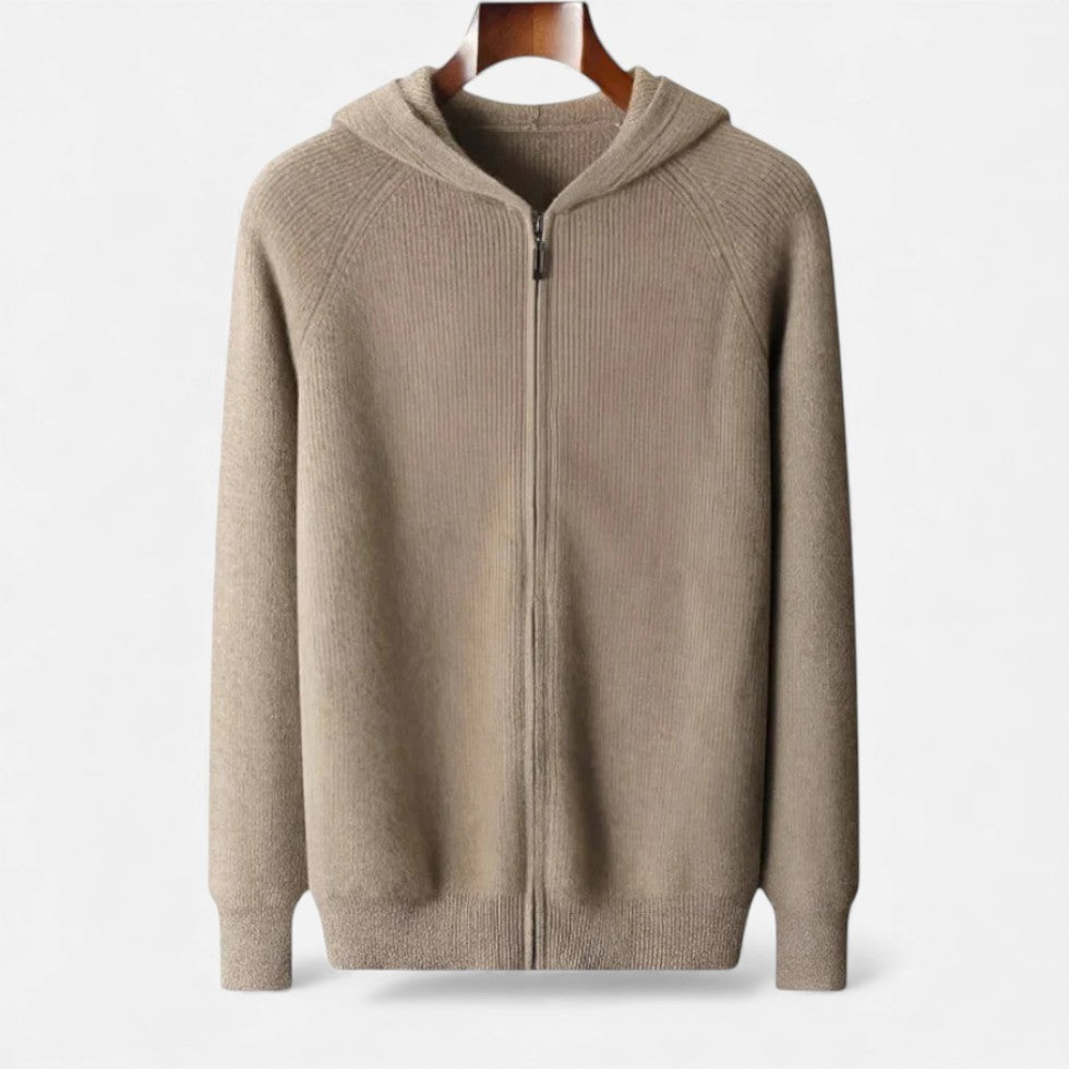 Herren Strick Hoodie mit Reißverschluss