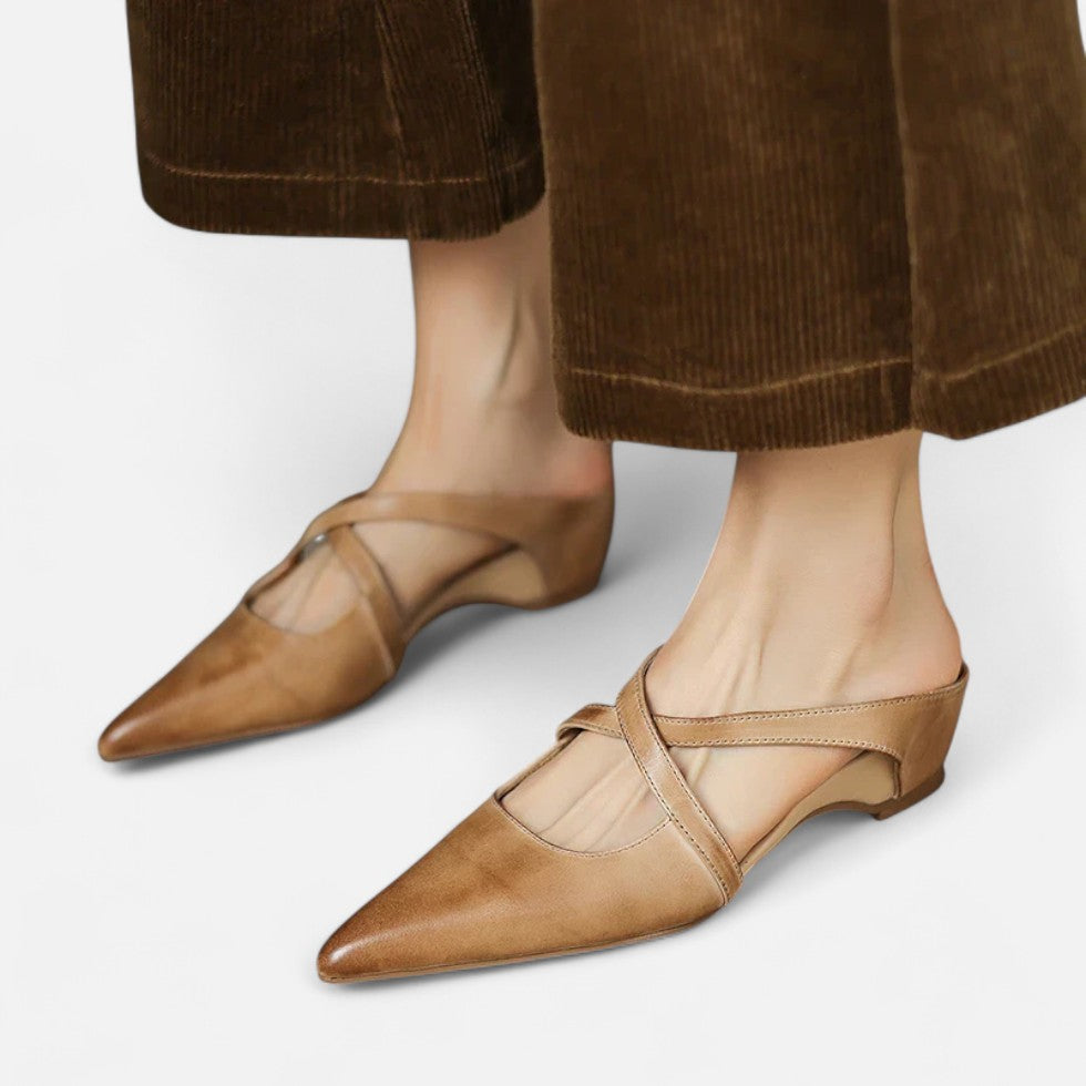 Spitze Flats mit Riemchen für Damen
