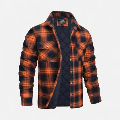 Herren Gefüttertes Flanellhemd mit Karomuster