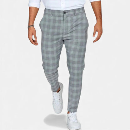 Karierte Wollhose für Herren
