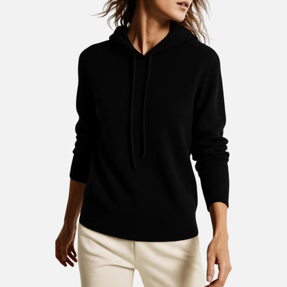 Damen Strick Hoodie mit weichem Rippmaterial