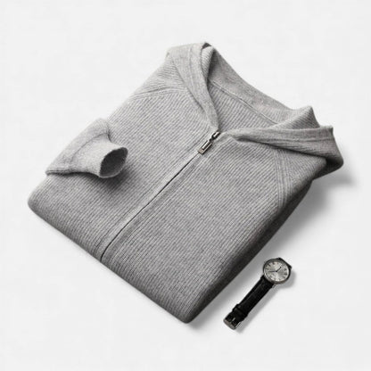 Herren Strick Hoodie mit Reißverschluss