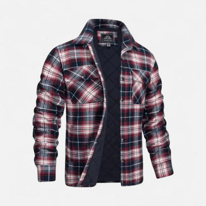Herren Gefüttertes Flanellhemd mit Karomuster