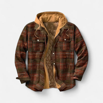 Herren Kariertes Flanellhemd mit Futter