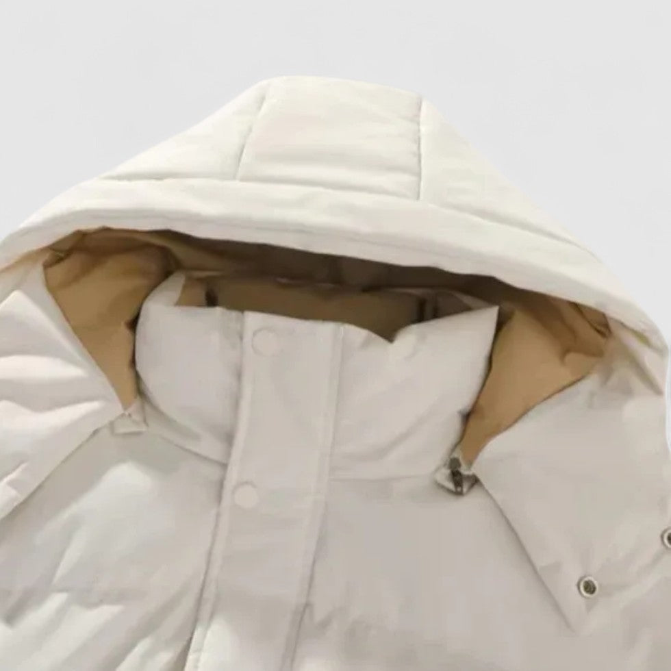 Gefütterte Steppjacke mit abnehmbarer Kapuze