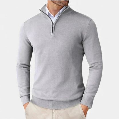 Herren Kaschmir Halb-Zip Pullover