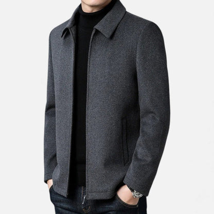 Herren Wolljacke mit klassischem Kragen