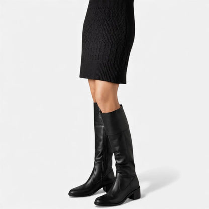 Damen Stiefel mit mittlerem Blockabsatz