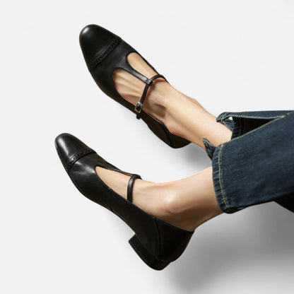 Elegante Flats mit Vintage Riemchen für Damen