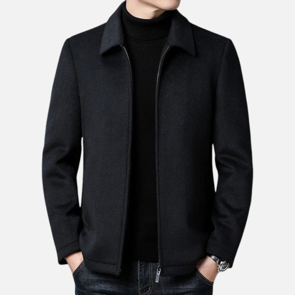 Herren Wolljacke mit klassischem Kragen