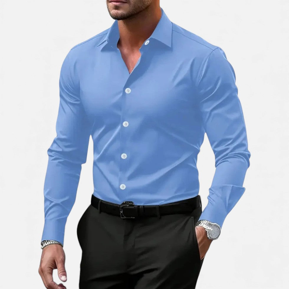 Herren Slim Fit Langarmhemd