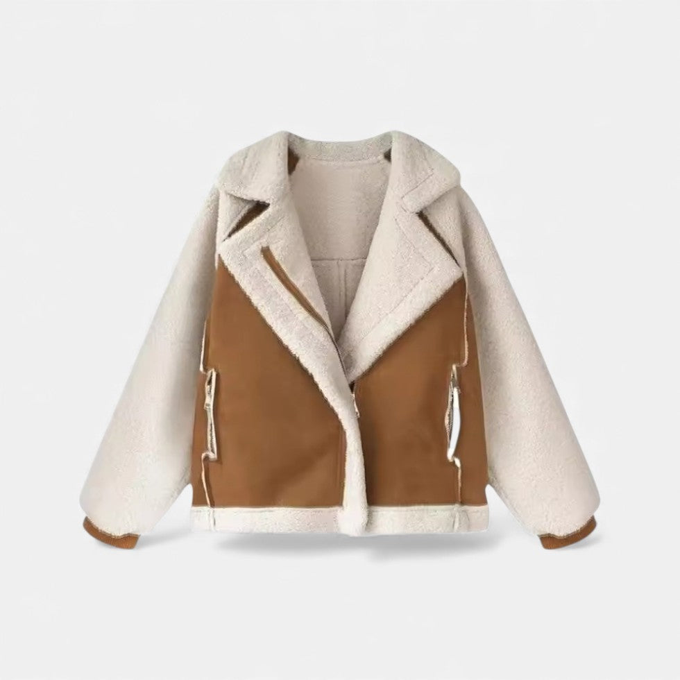 Damen Teddyjacke im kuscheligen Materialmix