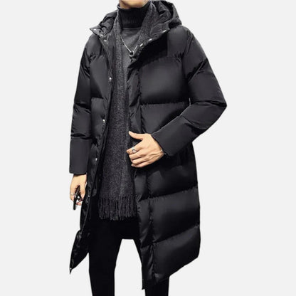 Herren Steppmantel mit Kapuze