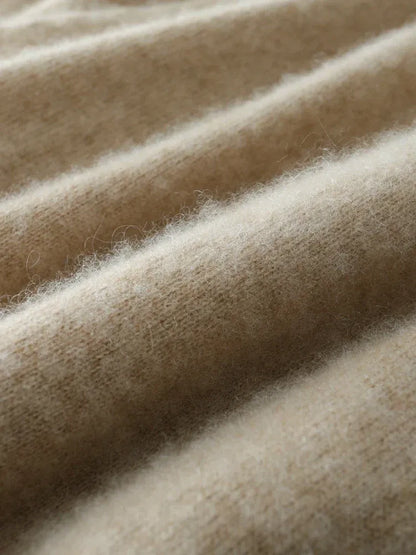 Kaschmir Wickelpullover mit V-Ausschnitt