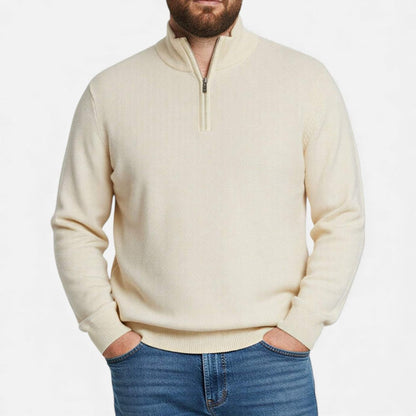 Herren Kaschmir Halb-Zip Pullover