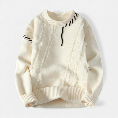 Unisex Strickpullover mit strukturierter Oberfläche