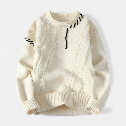 Unisex Strickpullover mit strukturierter Oberfläche