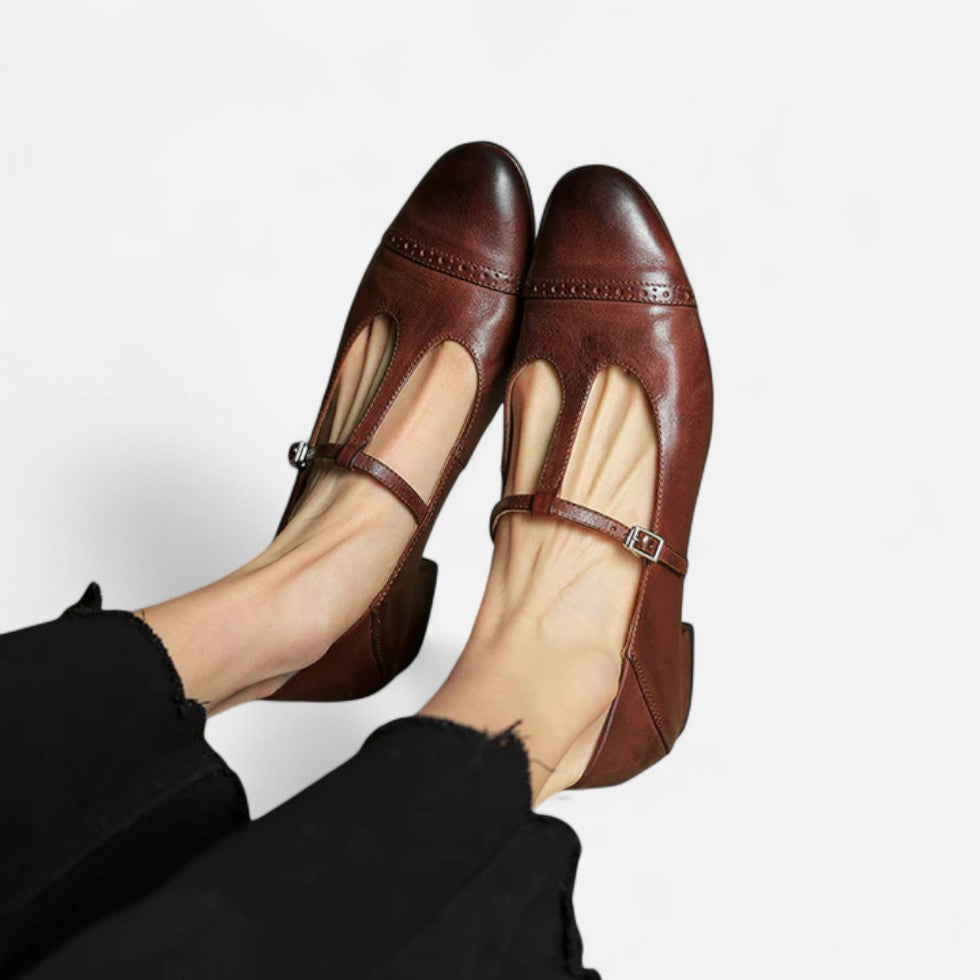 Elegante Flats mit Vintage Riemchen für Damen