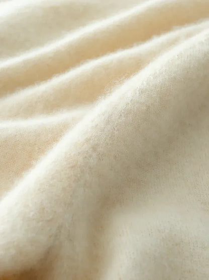 Kaschmir Wickelpullover mit V-Ausschnitt