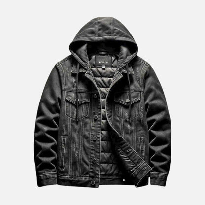Jeansjacke mit Kapuze und herausnehmbarer Weste