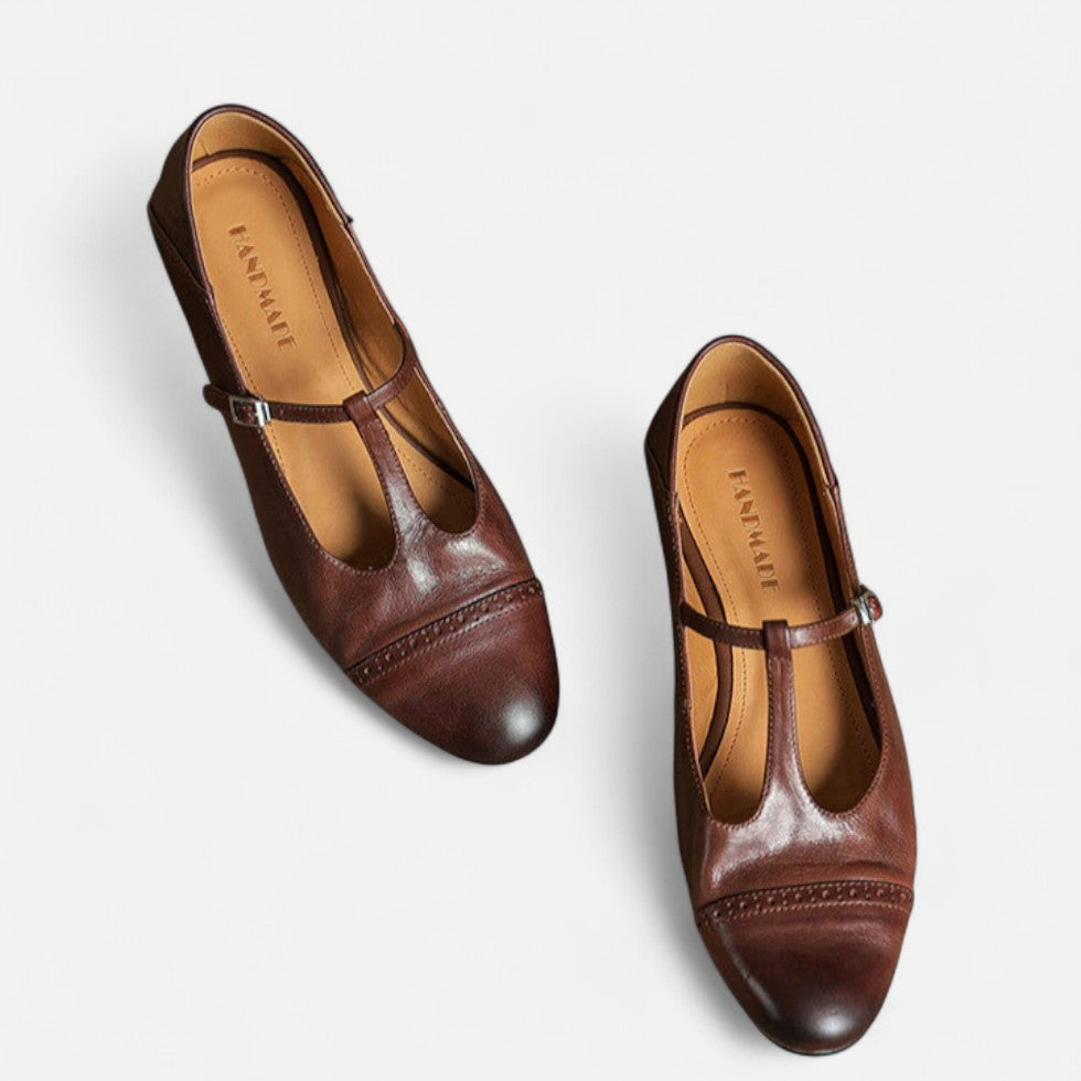Elegante Flats mit Vintage Riemchen für Damen