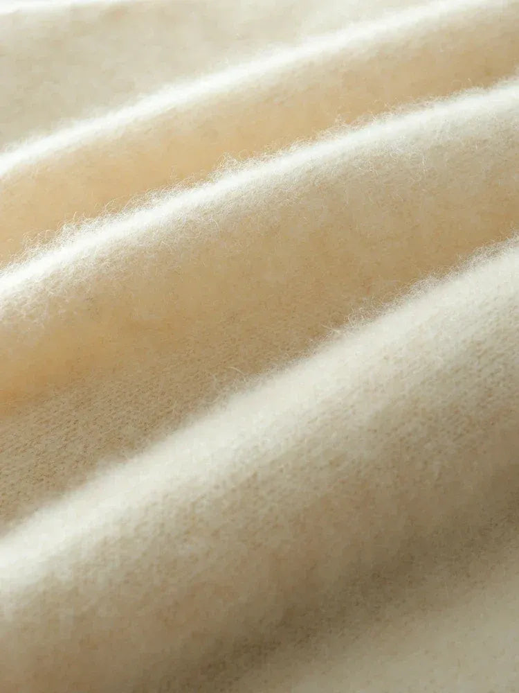 Kaschmir Wickelpullover mit V-Ausschnitt