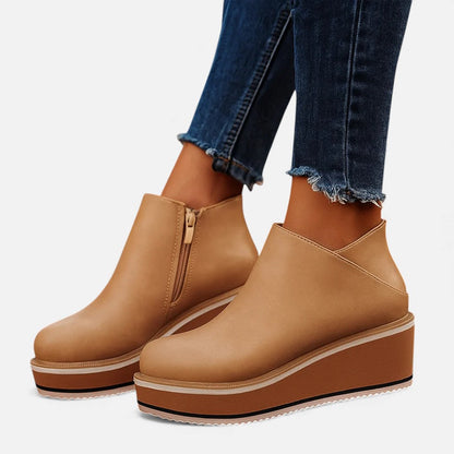 Plateau Stiefelette für Damen