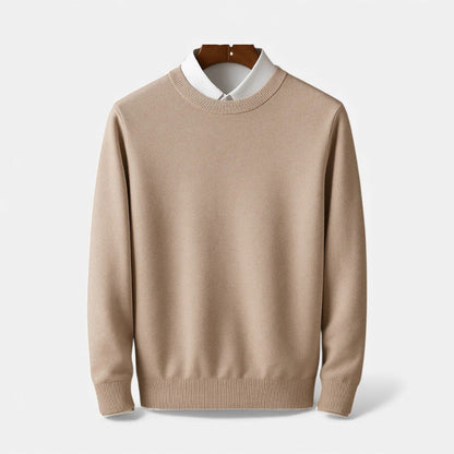 Feinstrick Pullover mit Hemdkragen Look für Herren