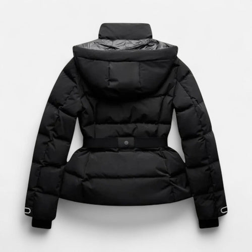 Taillierte Damen Steppjacke mit Kapuze