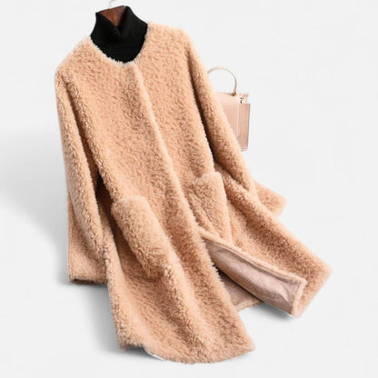 Kuscheliger Oversize Damen Mantel mit Teddyfelloptik