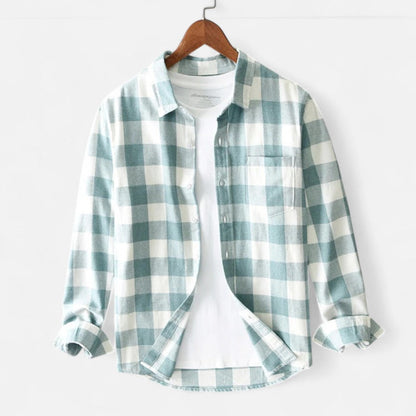 Kariertes Flanellhemd mit Langarm