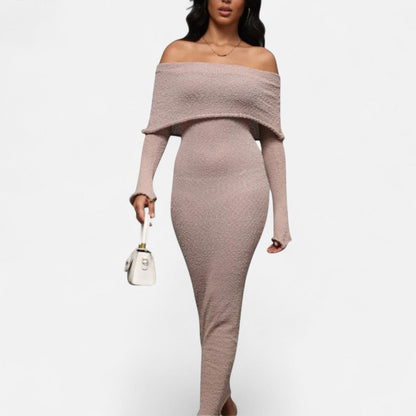 Schulterfreies elegantes Maxikleid für Damen