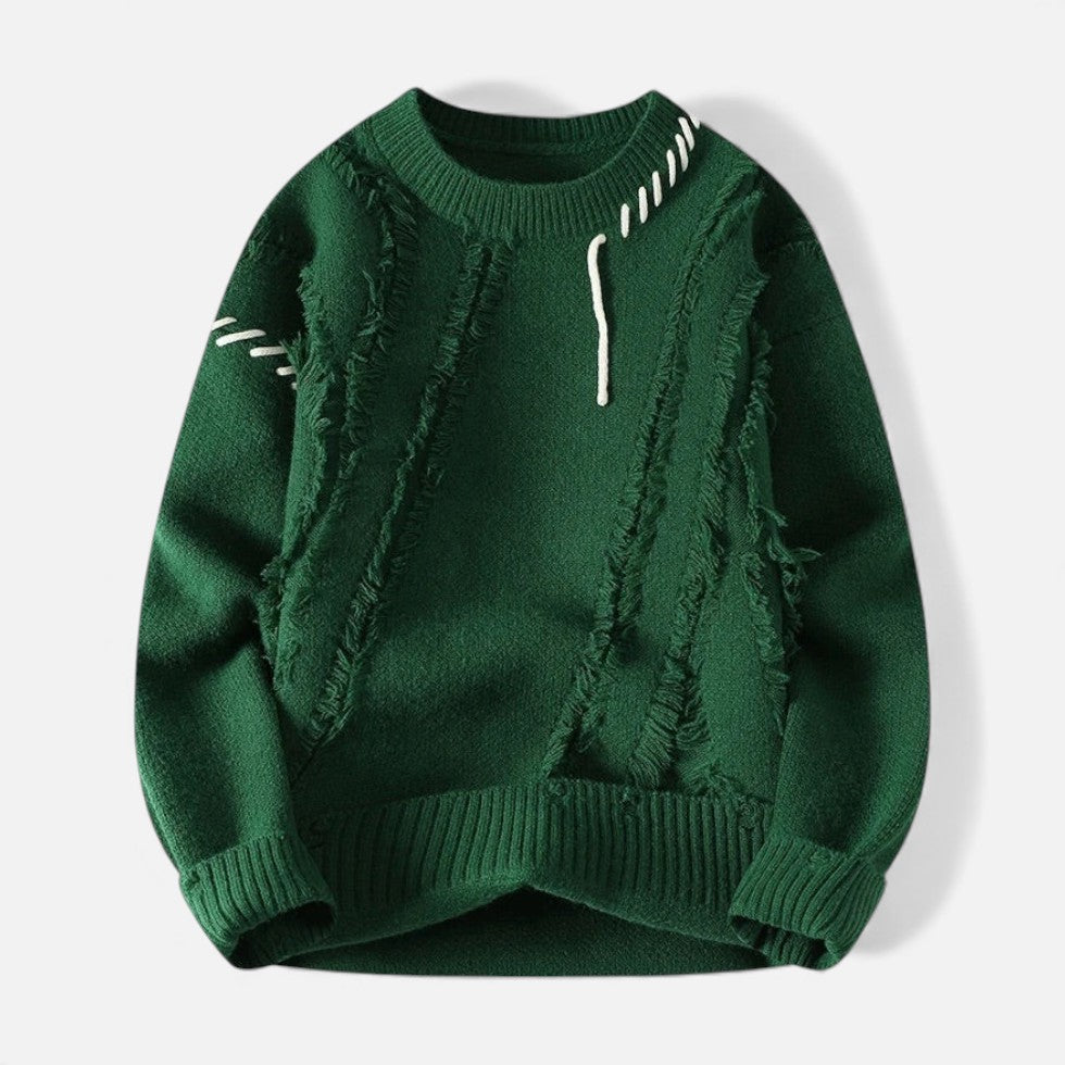 Unisex Strickpullover mit strukturierter Oberfläche