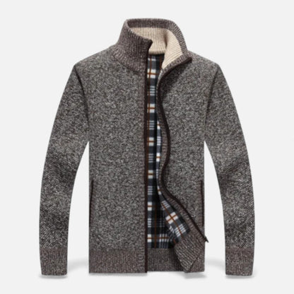 Herren Strickjacke mit Fleecefutter
