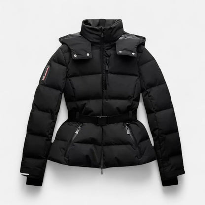 Taillierte Damen Steppjacke mit Kapuze