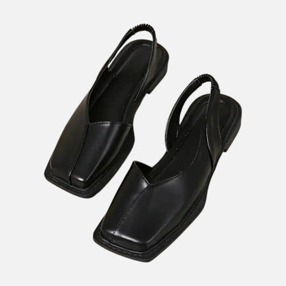 Slingback Ballerinas mit eckiger Zehenpartie
