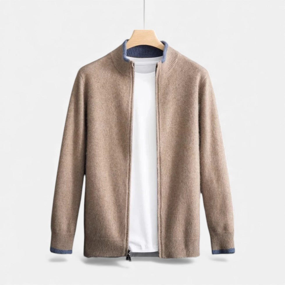 Herren Kaschmir Strickjacke mit weichem Material