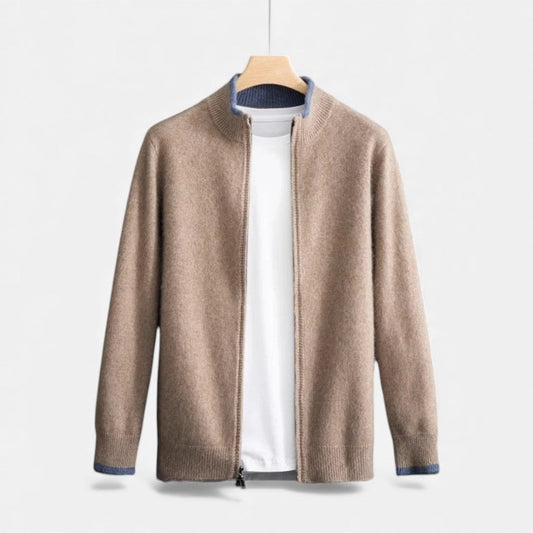 Herren Kaschmir Strickjacke mit weichem Material