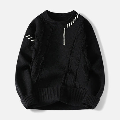 Unisex Strickpullover mit strukturierter Oberfläche