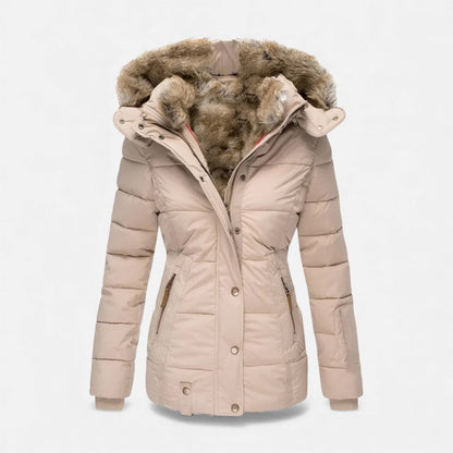 Damen Winterjacke mit Fellkapuze