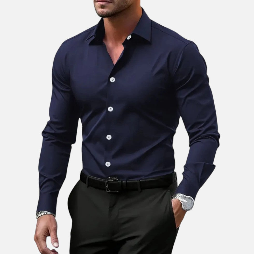 Herren Slim Fit Langarmhemd