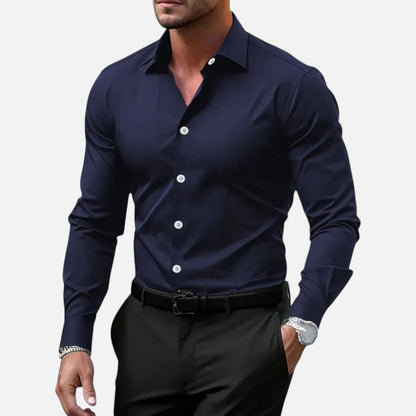 Herren Slim Fit Langarmhemd