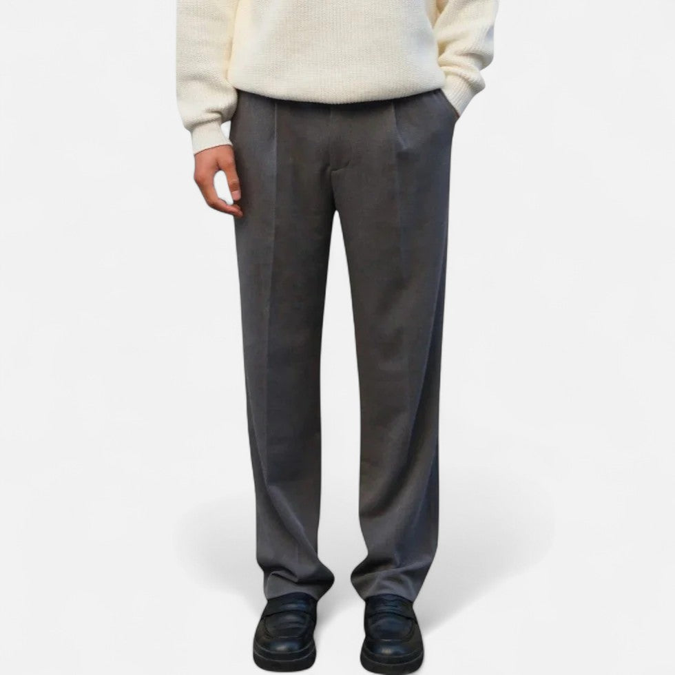 Herren Klassische Anzughose Regular Fit Elegante Stoffhose