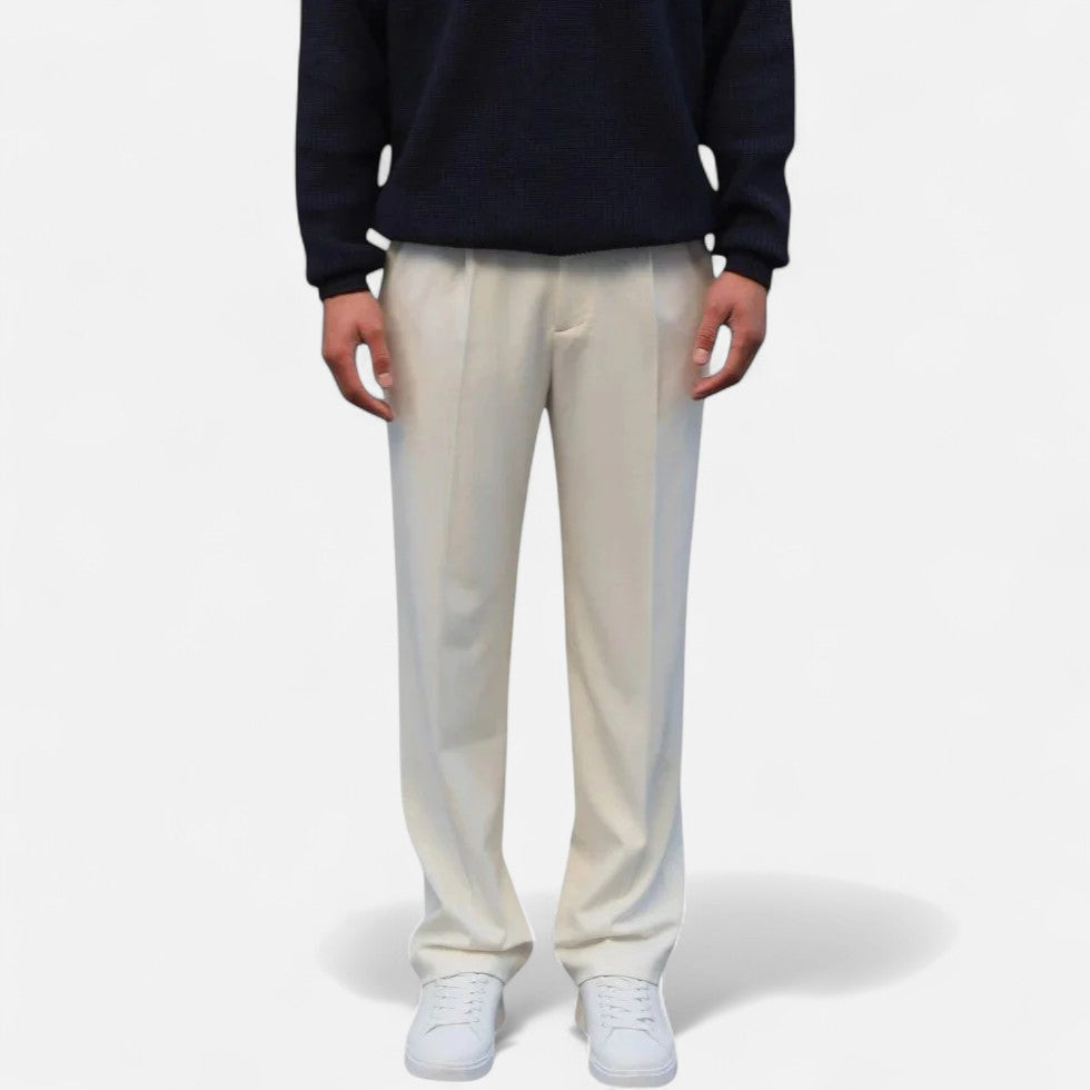 Herren Klassische Anzughose Regular Fit Elegante Stoffhose