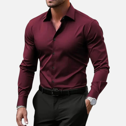 Herren Slim Fit Langarmhemd