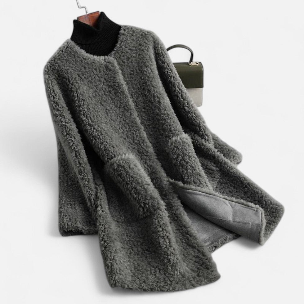 Kuscheliger Oversize Damen Mantel mit Teddyfelloptik