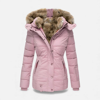 Damen Winterjacke mit Fellkapuze