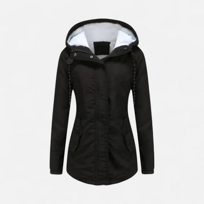 Damen Winterjacke mit Kapuze und Fleecefutter