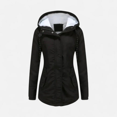 Damen Winterjacke mit Kapuze und Fleecefutter