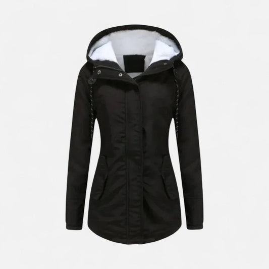 Damen Winterjacke mit Kapuze und Fleecefutter